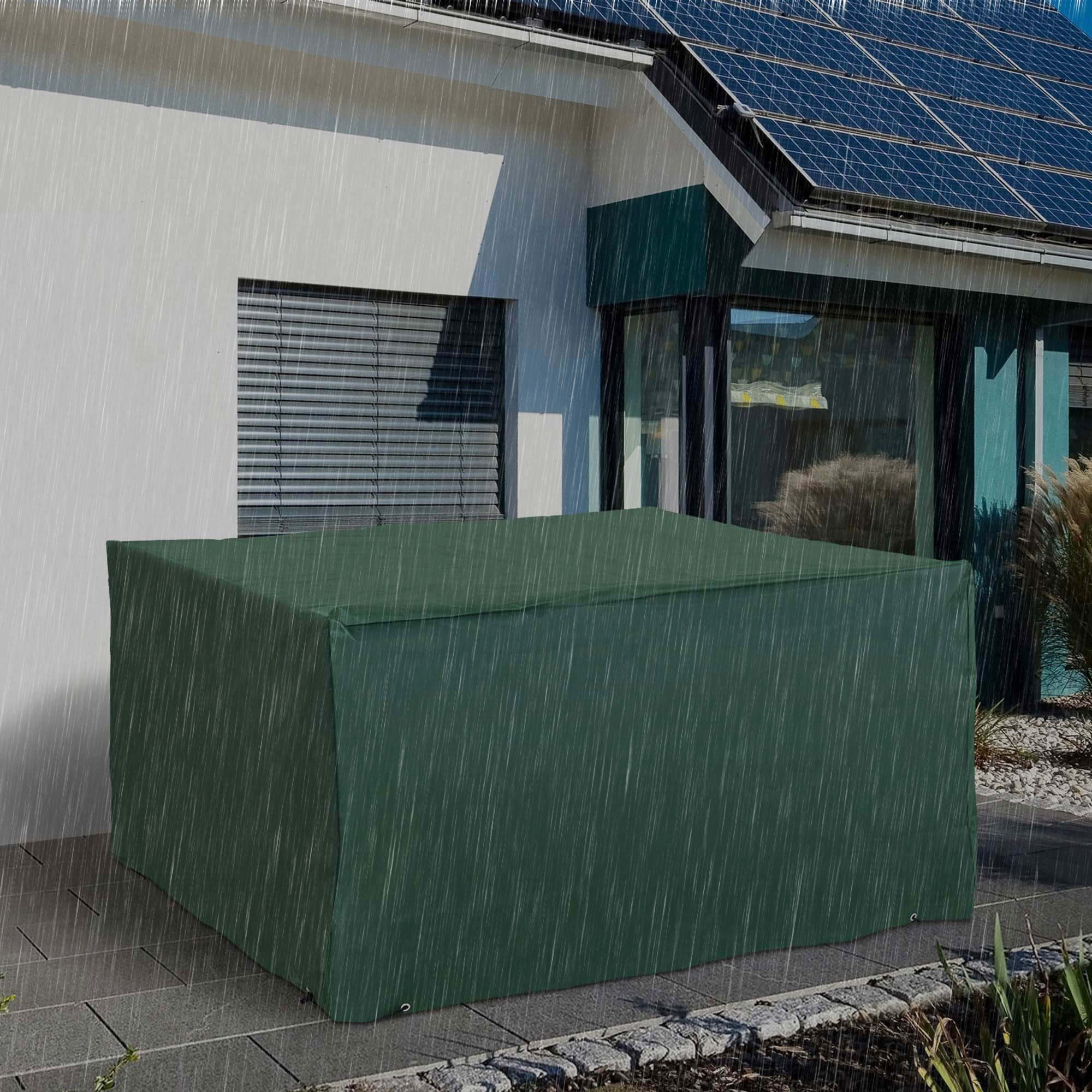 Schutzhülle Abdeckung Abdeckhaube für Gartenmöbel 600D-Oxford Grün 135 x 135 x 75 cm