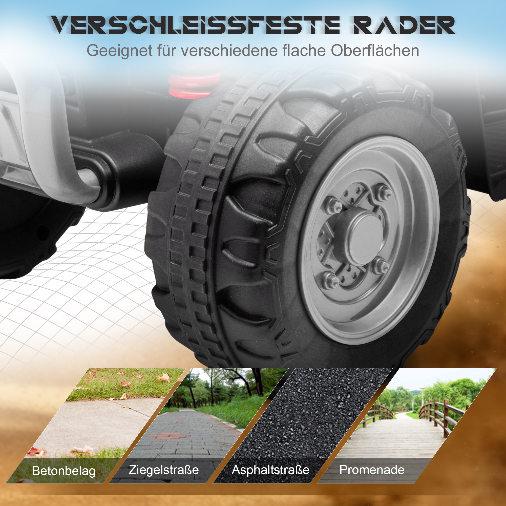 Kinderquad, 2,8 km/h, LED-Scheinwerfer, für 1,5-3 Jahre, schwarz, 65,5 x 38,5 x 43,5cm