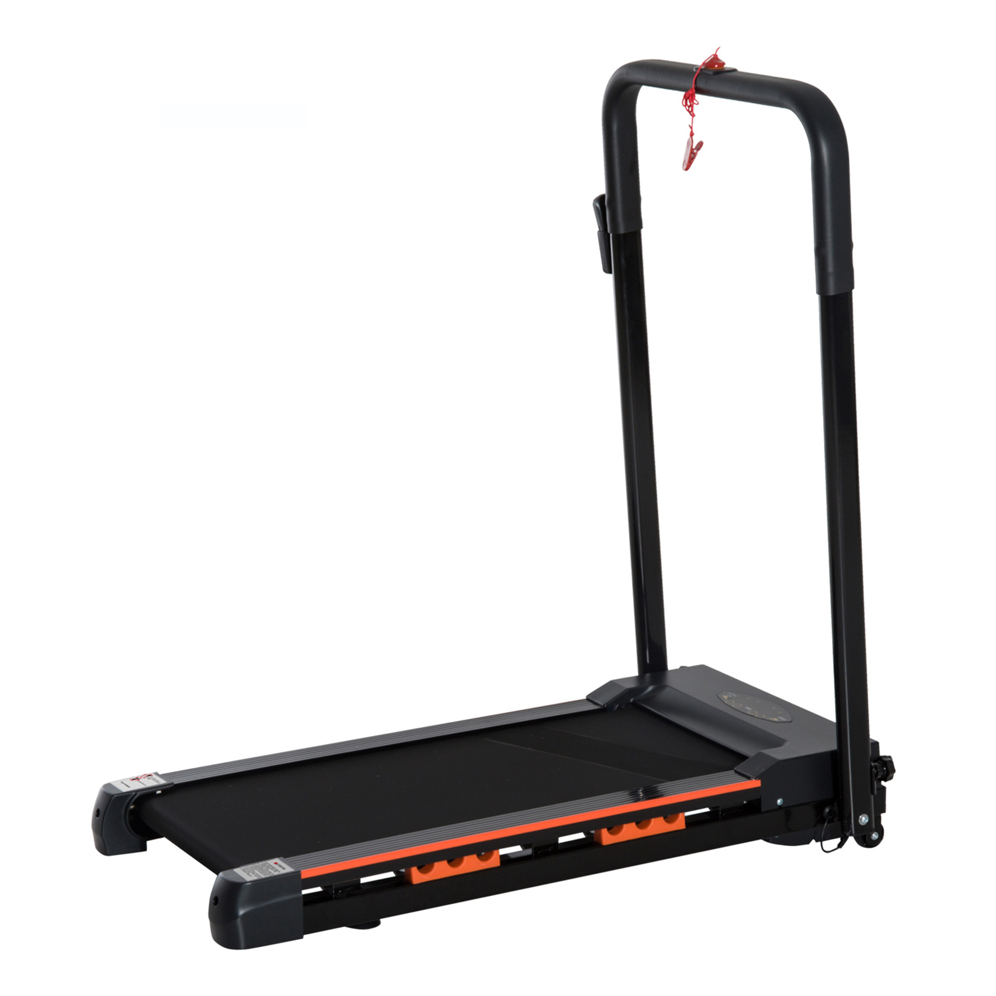 Elektrisches Laufband für Zuhause mit LCD Display, Faltbares Fitnessgerät, 1-6 Km/h, Stahl, Schwarz, 105 x 56 x 108,5 cm