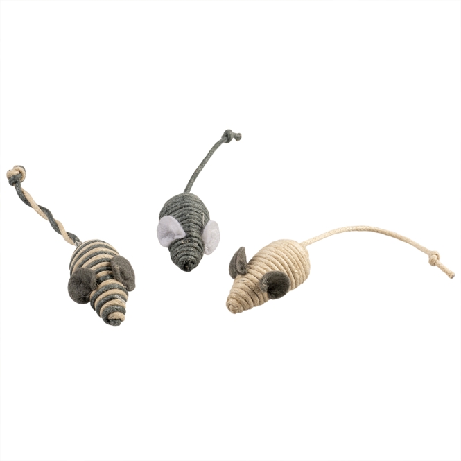 Duvoplus Cat Toy Rope kleine Mäuse - 3 Stück Duvoplus Cat Toy Rope kleine Mäuse - 3 Stück