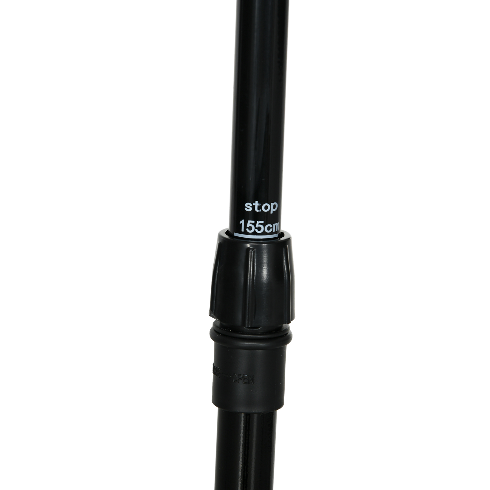 Badminton-Set mit 2 Schlägern, 3 Federbällen, höhenverstellbar 107-155 cm, Schwarz-Grün