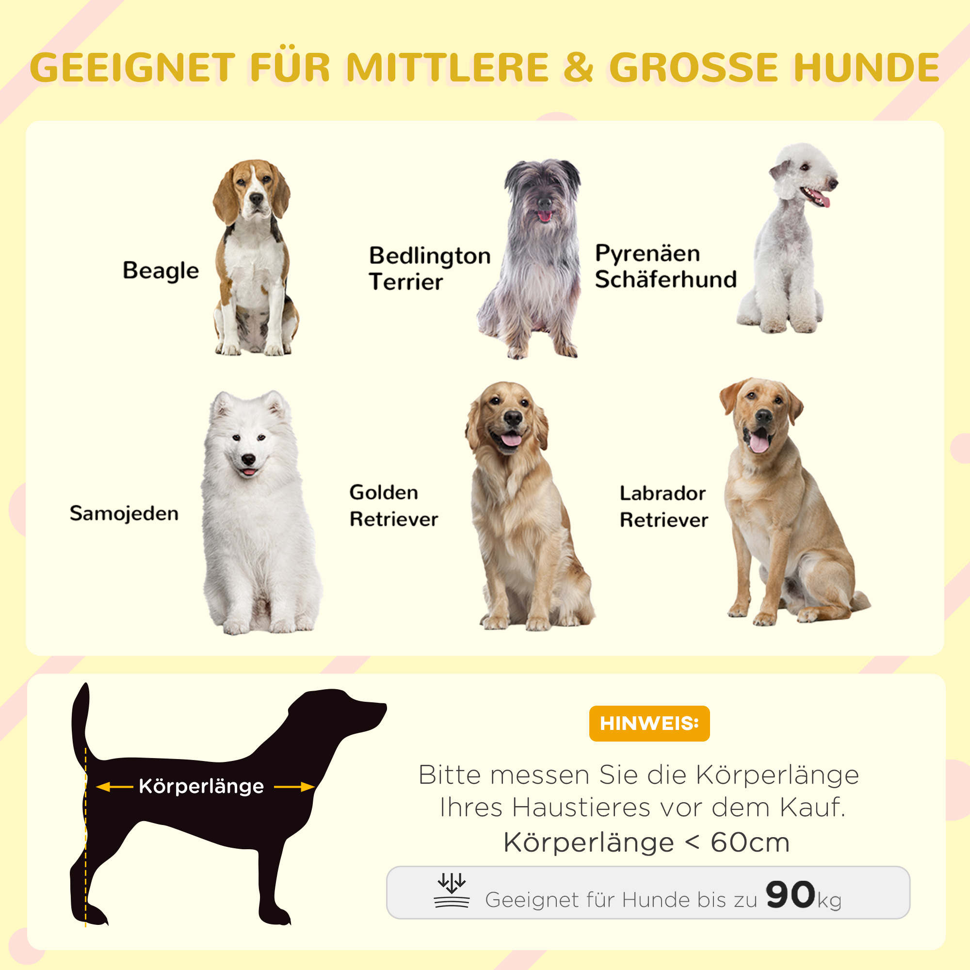 Hundehütte Outdoor-Hundehütte, inkl, Veranda, wetterbeständig, 124 cm x 112 cm x 105 cm, Grau + Weiß