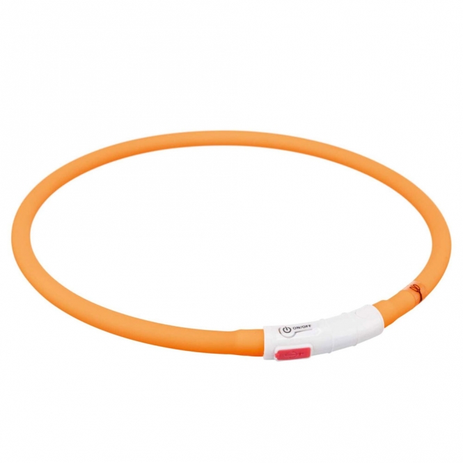 Trixie Flash Leuchtring USB aus Silikon - orange Trixie Flash Leuchtring USB aus Silikon - orange