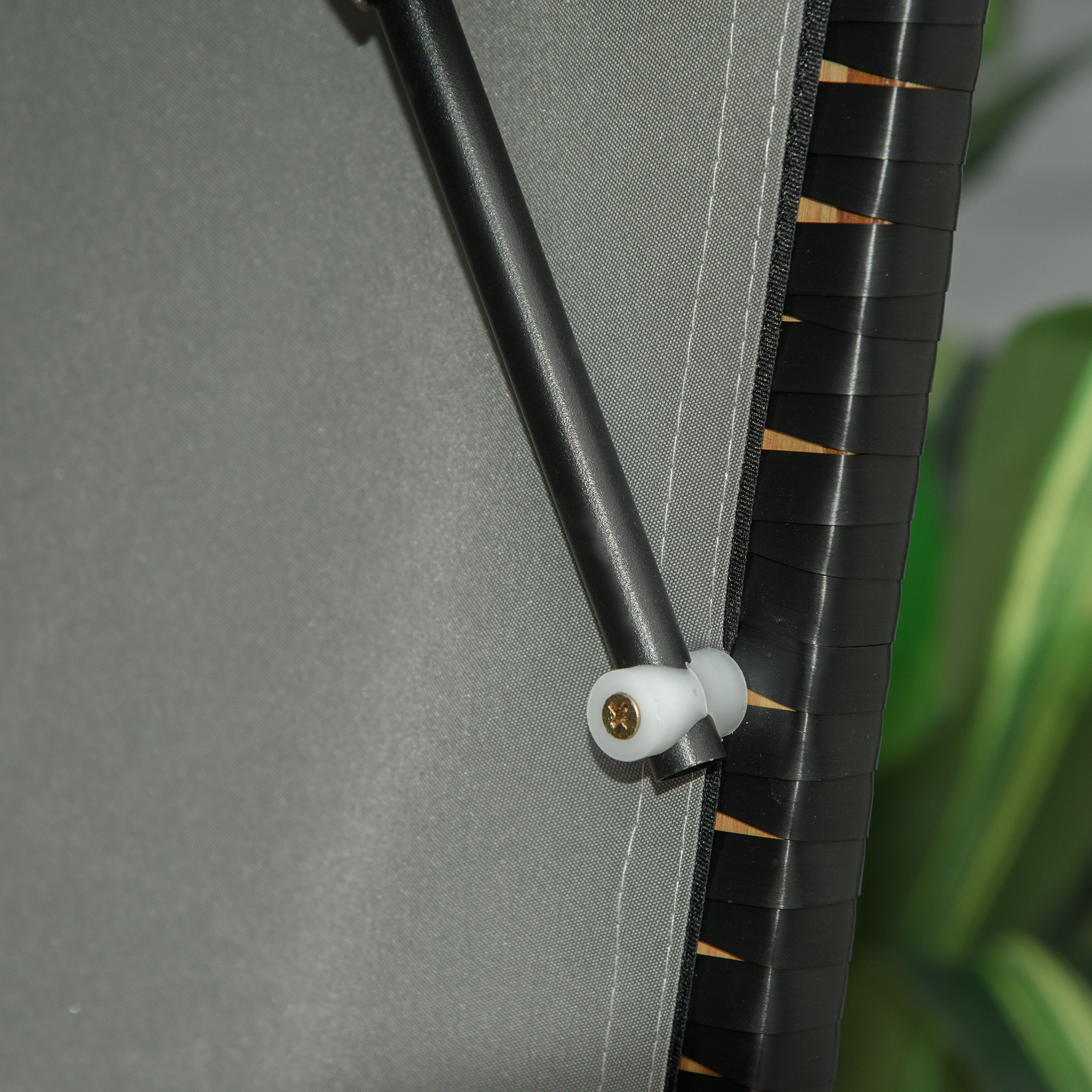 Strandkorb für 2 Personen, inkl, Kissen, Nackenrolle und Fußstützen, wetterbeständig, hellgrau