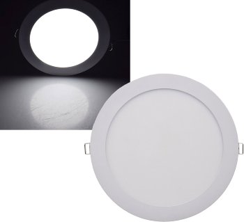 LED Licht-Panel "QCP-22R", Ø 22,5cm, 230V, 18W, 1720 Lumen,4200K /neutralweiß LED Licht-Panel "QCP-22R", Ø 22,5cm, 230V, 18W, 1720 Lumen,4200K /neutralweiß