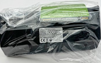 2-fach Steckdosenblock, USB-A+C, anthraz, 250V~/ 16A, Aufbaumontage, USB 3,1A, PD