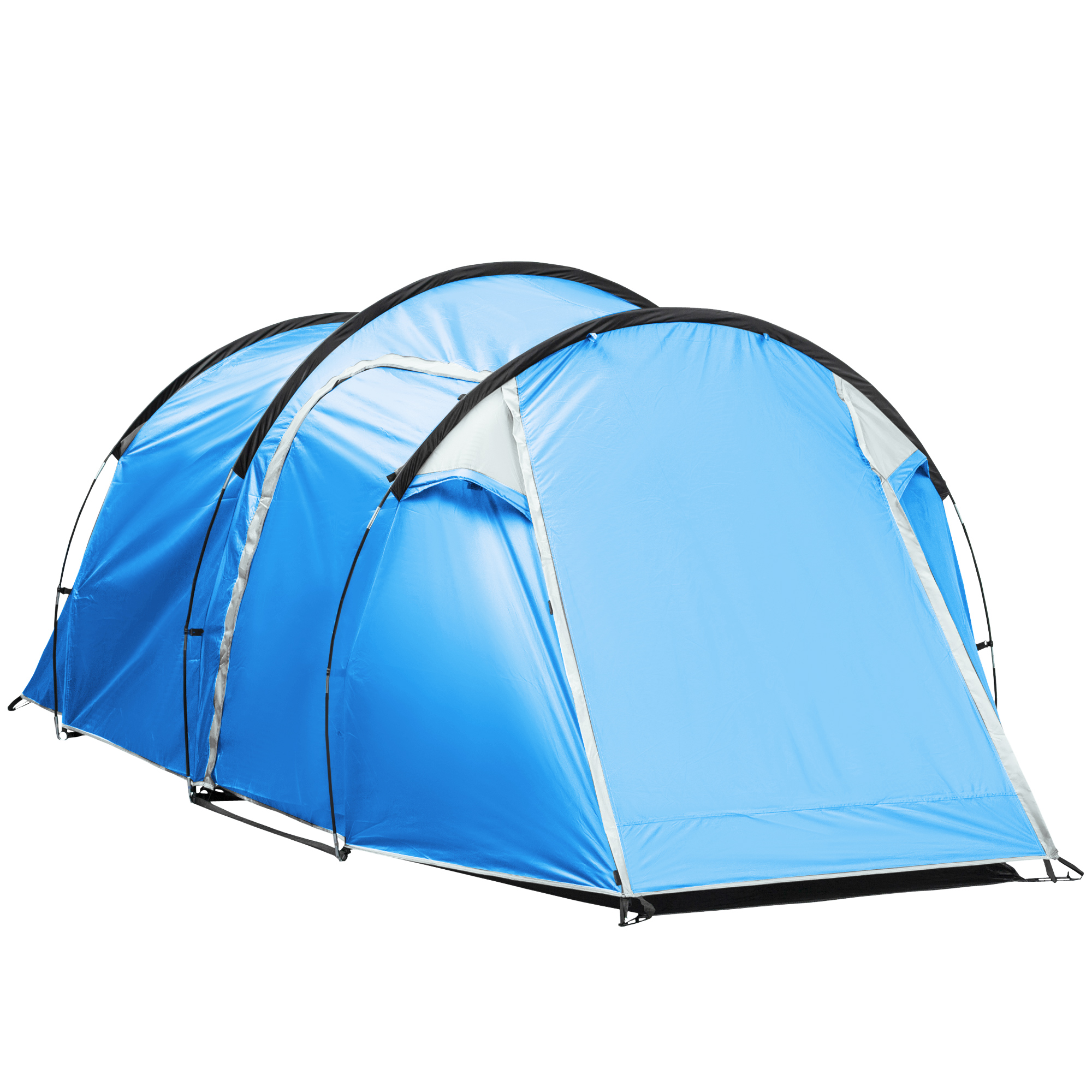 Campingzelt, Wurfzelt für 2-3 Personen, Vorraum & Schlafbereich, wasserdicht, 426 x 206 x 154 cm, Hellblau Campingzelt, Wurfzelt für 2-3 Personen, Vorraum & Schlafbereich, wasserdicht, 426 x 206 x 154 cm, Hellblau