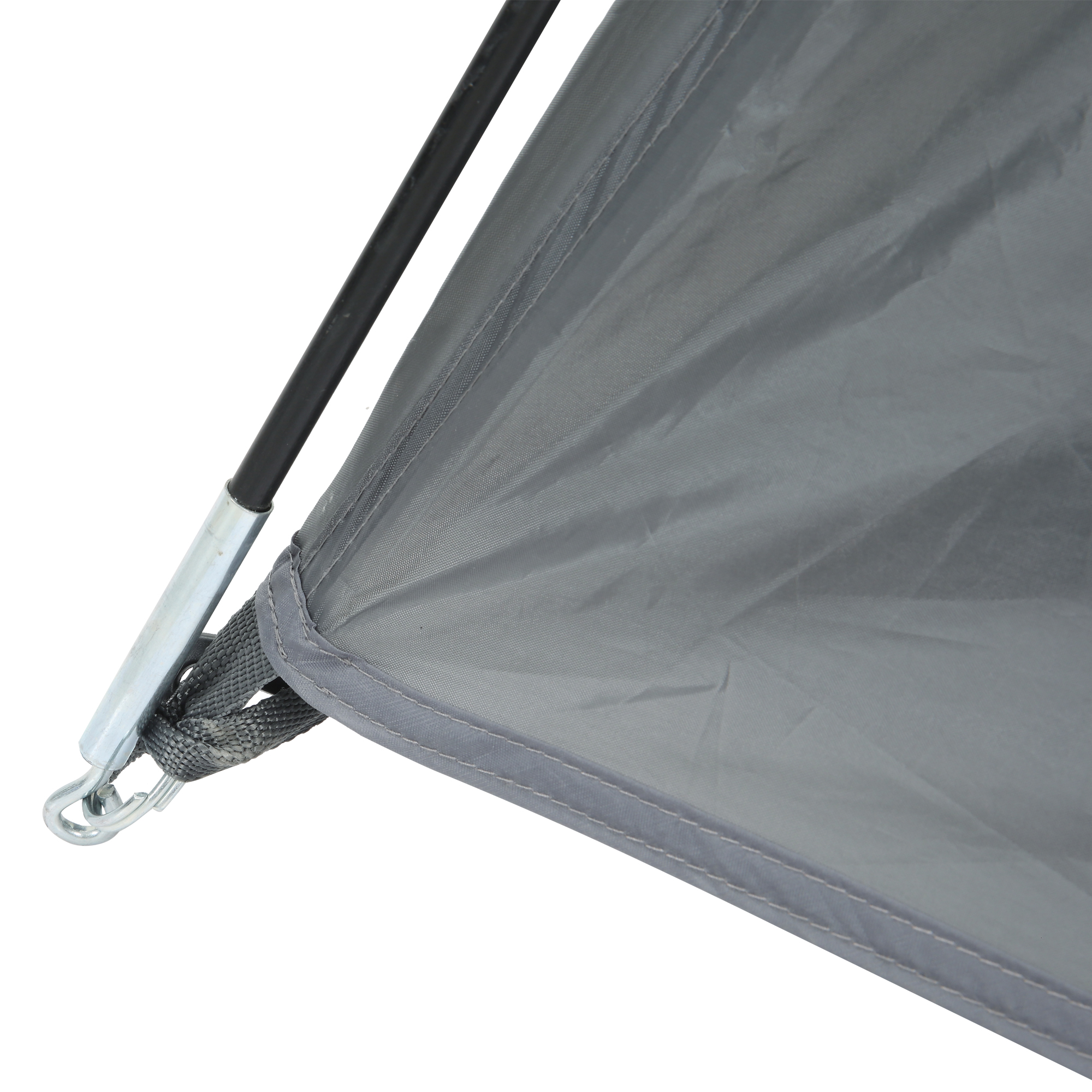 Campingzelt für 2-3 Personen Glasfaser Tür mit Reißverschluss Meshfenster inkl, Transporttasche Kuppelzelt 190T Kunstleder2000mm Glasfaser Grau