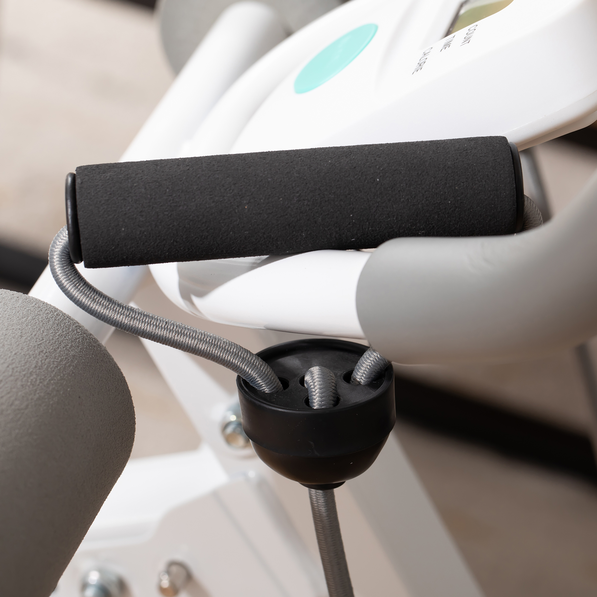 2-in-1 Trainingsgerät für Sit-ups, mit LCD-Monitor, Fitness-Gerät für Zuhause, Stahl, Kunstleder