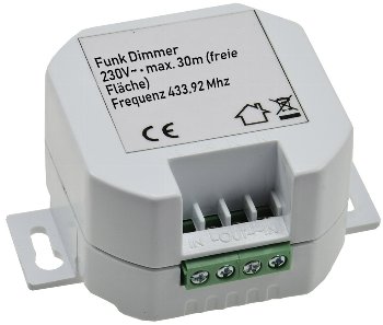 Funk-Empfänger DIM für "Pilota Casa", dimmt Halogen- (150W) + LED-Lampen (60W)