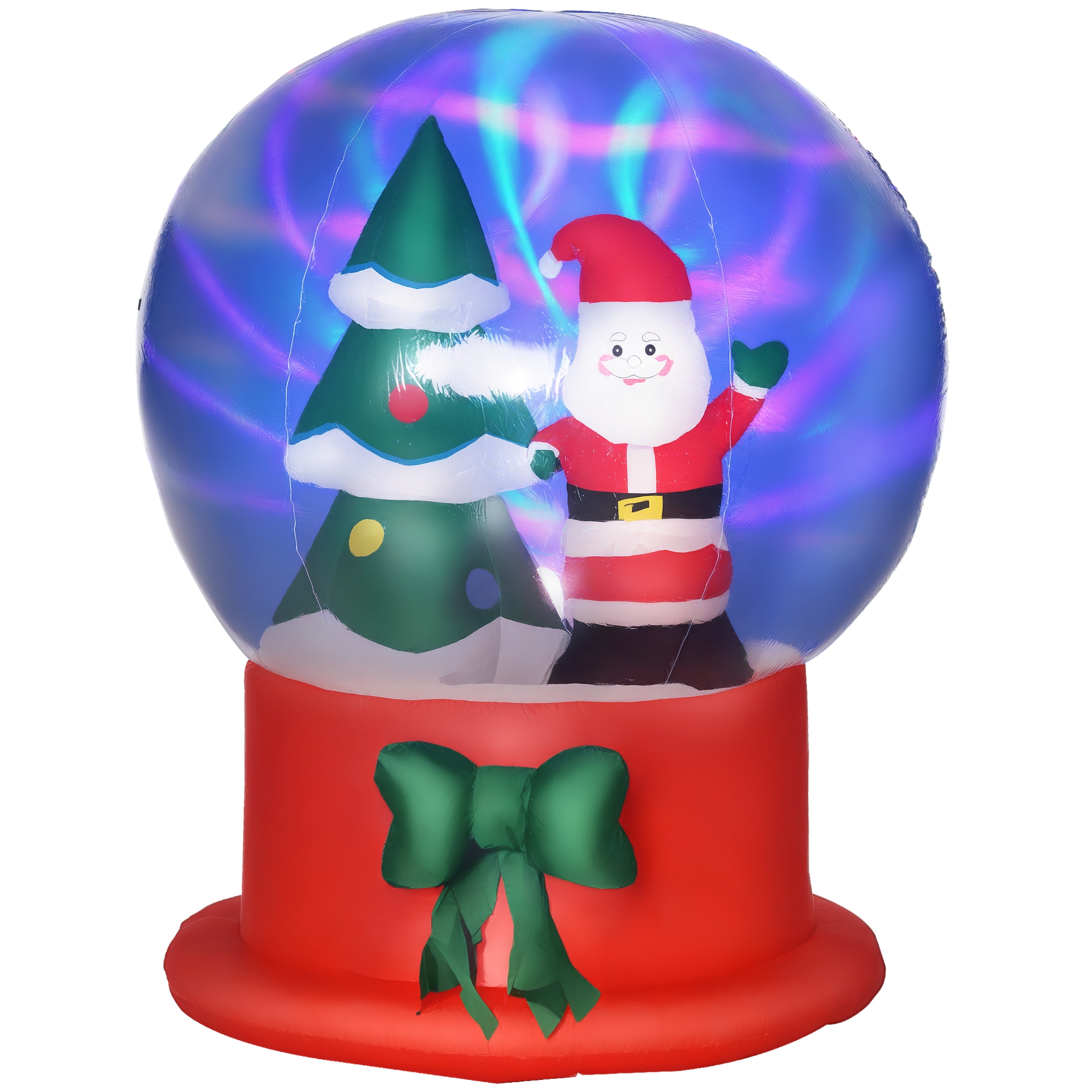 Aufblasbare Weihnachtsdekoration 110 cm x 110 cm x 150 cm inkl. Bodenspieße, Heringe u. Sandsack Blau