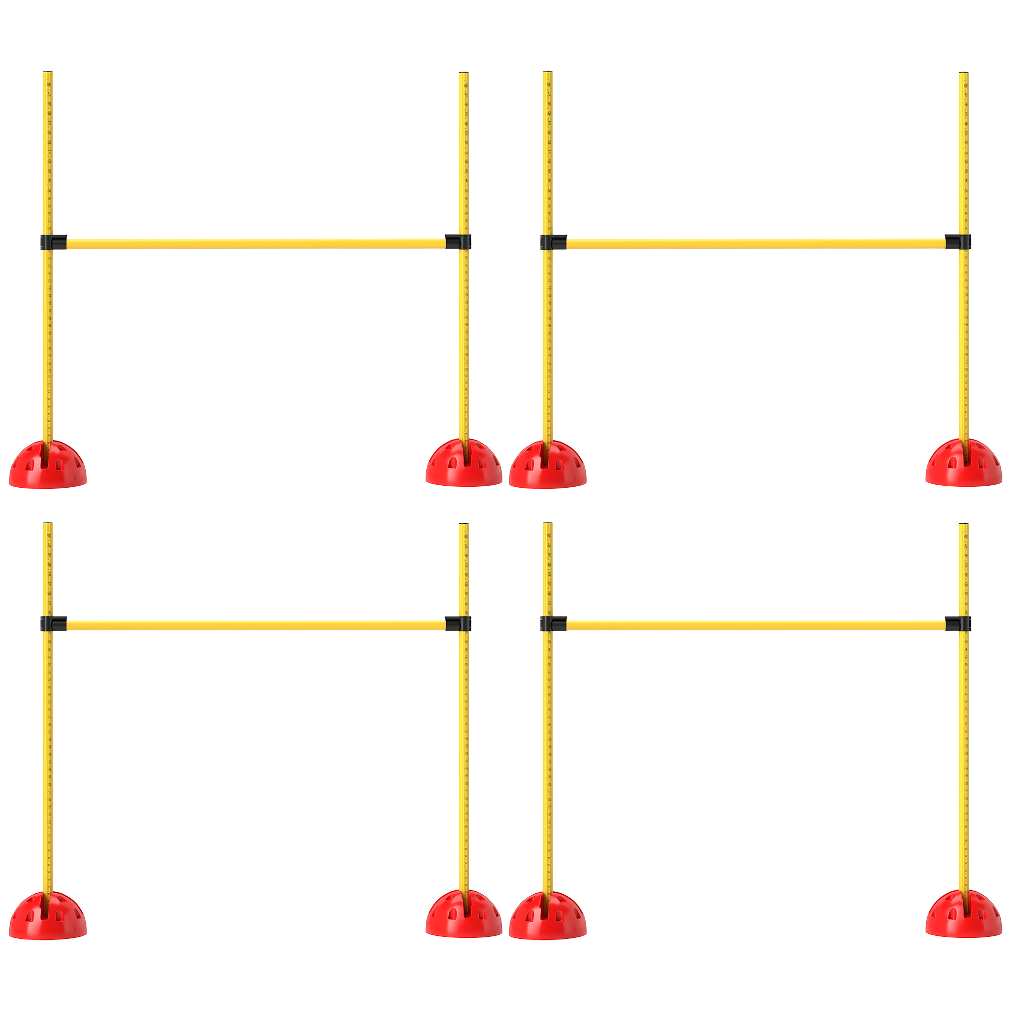 4-teiliges Hunde-Agility-Set mit 4 Hürden und Tragetasche für das Sprungtraining, Gelb 4-teiliges Hunde-Agility-Set mit 4 Hürden und Tragetasche für das Sprungtraining, Gelb