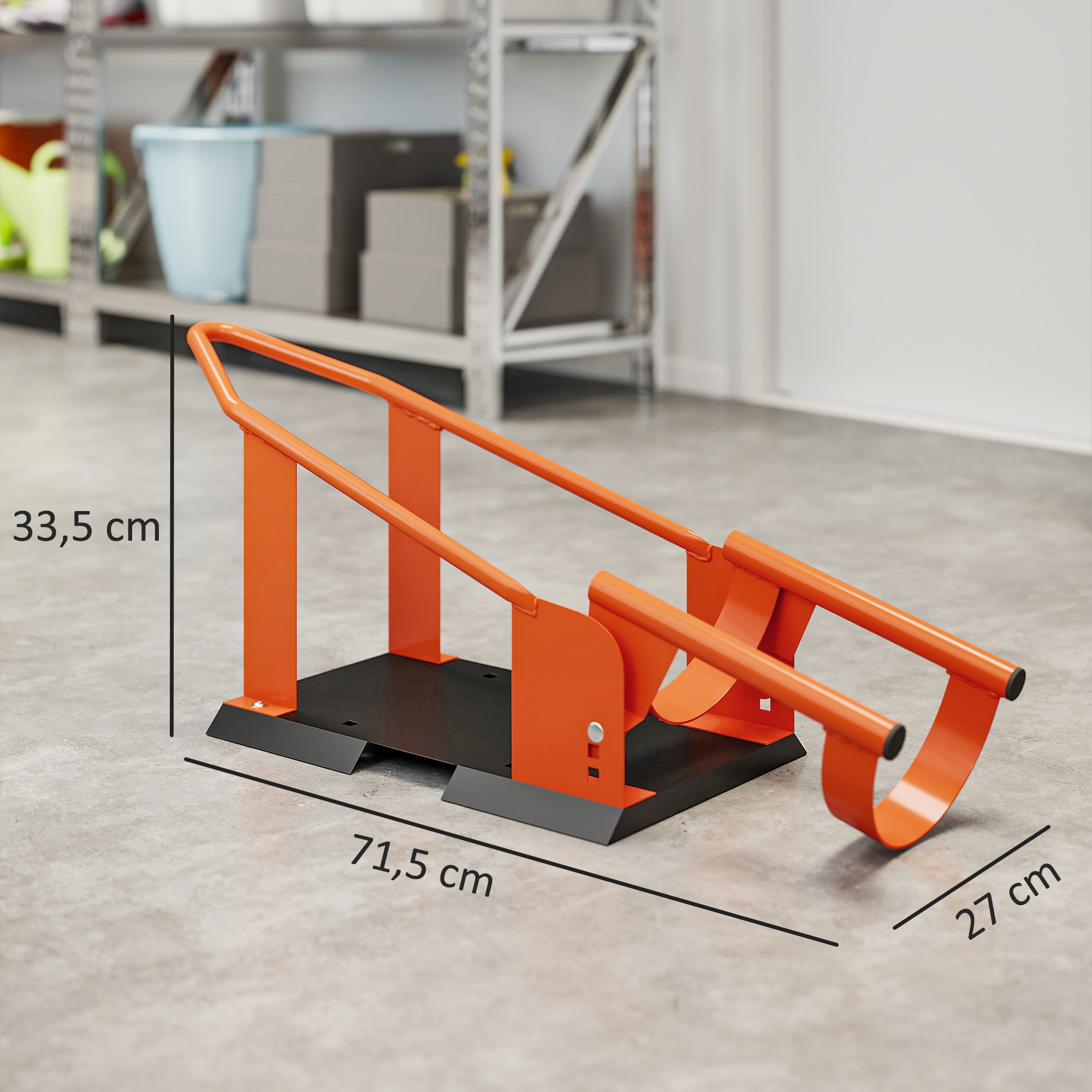 Motorradständer für 15-21", 381-533,4 mm Vorderrad, einstellbare Motorradwippe 816,5 kg Tragkraft Orange