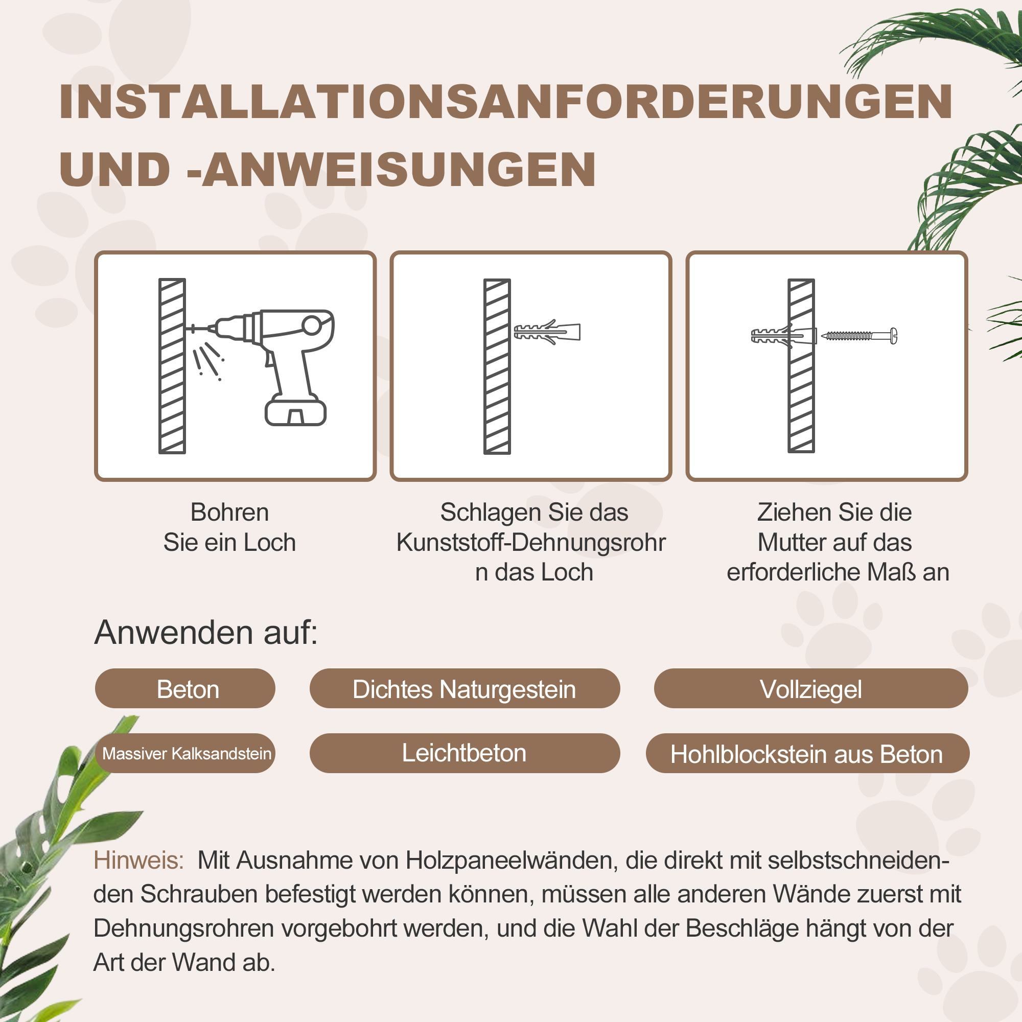 Katzen Kletterwand, inkl, Katzenhaus, Leitern, Spielball, platzsparend, Hellgrau