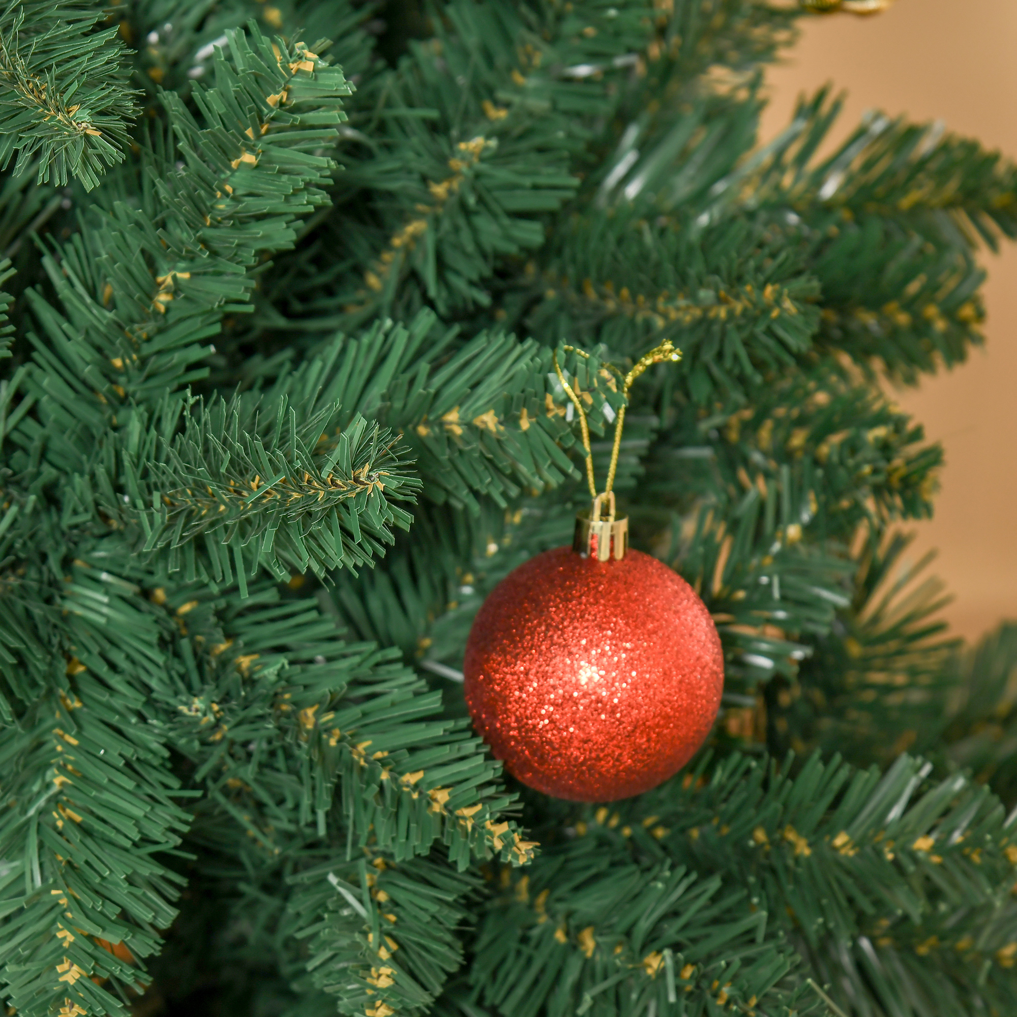 Weihnachtsbaum 180 cm Kieferbaum künstlich mit 724 Zweigen Metallständer für drinnen