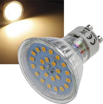 LED Strahler GU10 "H55 SMD", 120°, 3000k, 444lm, 230V/4W, warmweiß LED Strahler GU10 "H55 SMD", 120°, 3000k, 444lm, 230V/4W, warmweiß