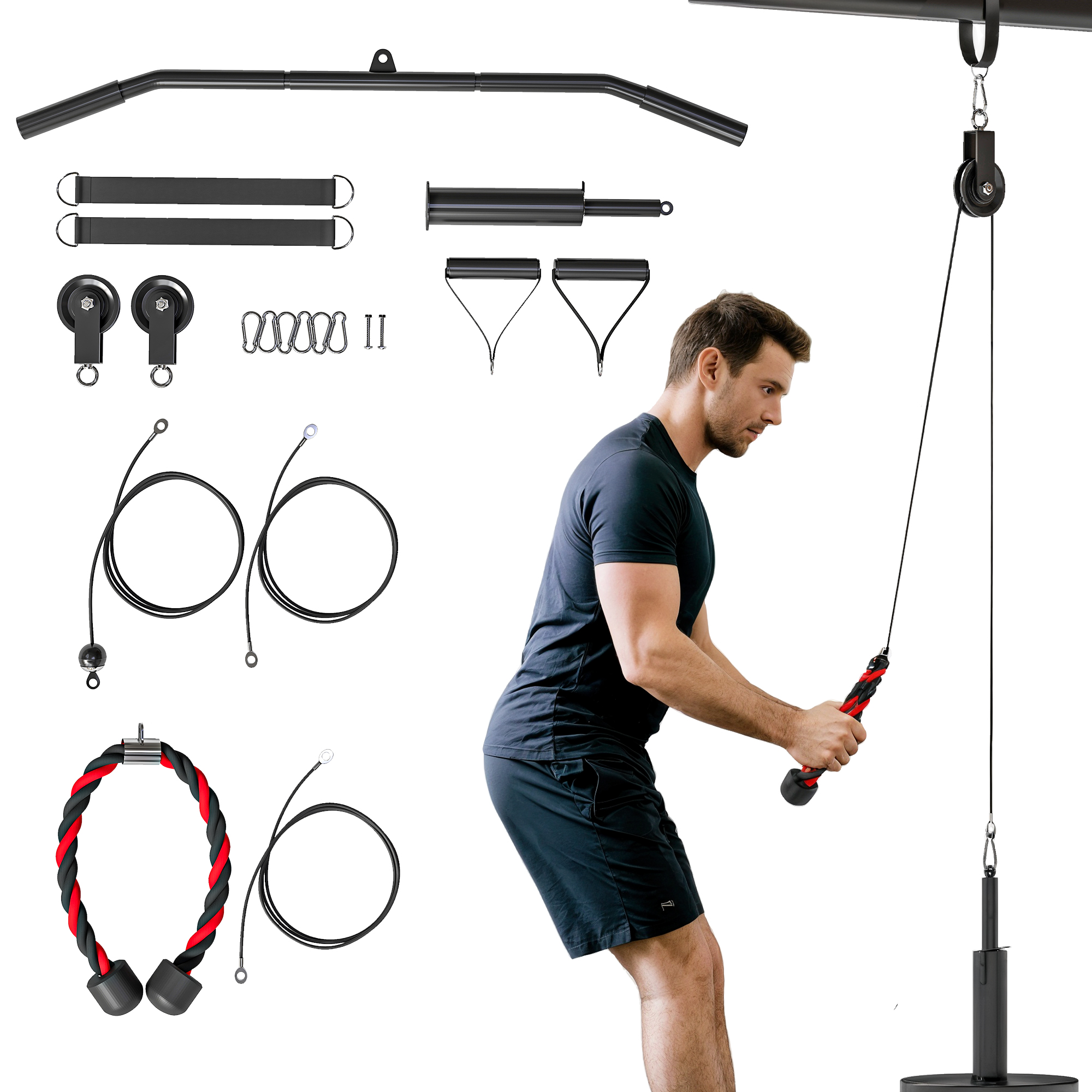 Kabelzug-Pulley-System für das Armkrafttraining