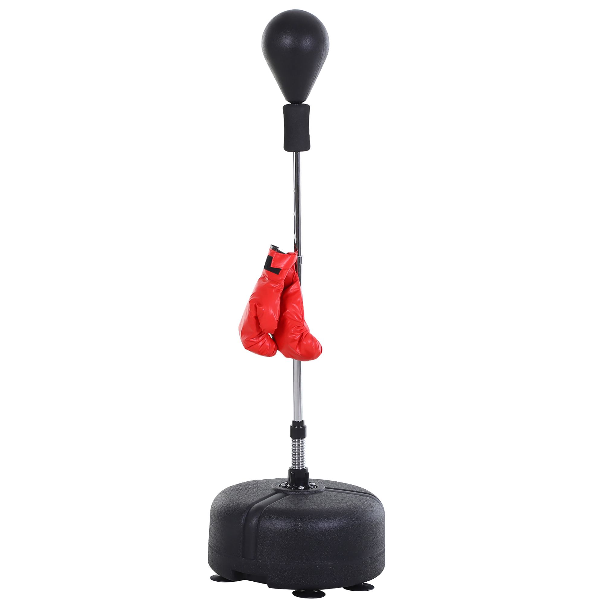 Punchingball Set Standbox Training Set 136-154 cm höhenverstellbar mit 1 paar Handschuhe Geeignet für Profis und Anfänger Schwarz
