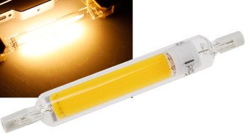 LED Strahler 8W R7s "RS118 COB8", 360°, 3000k, 920lm, 118mm, warmweiß LED Strahler 8W R7s "RS118 COB8", 360°, 3000k, 920lm, 118mm, warmweiß