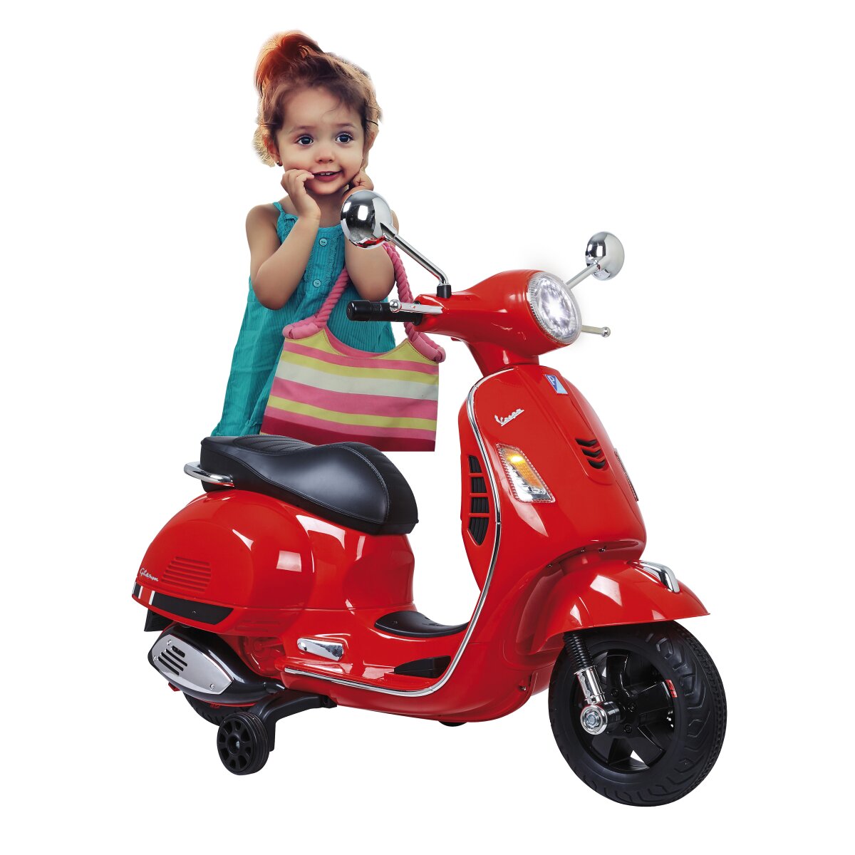 Kindermotorrad Vespa GTS 125 rot
