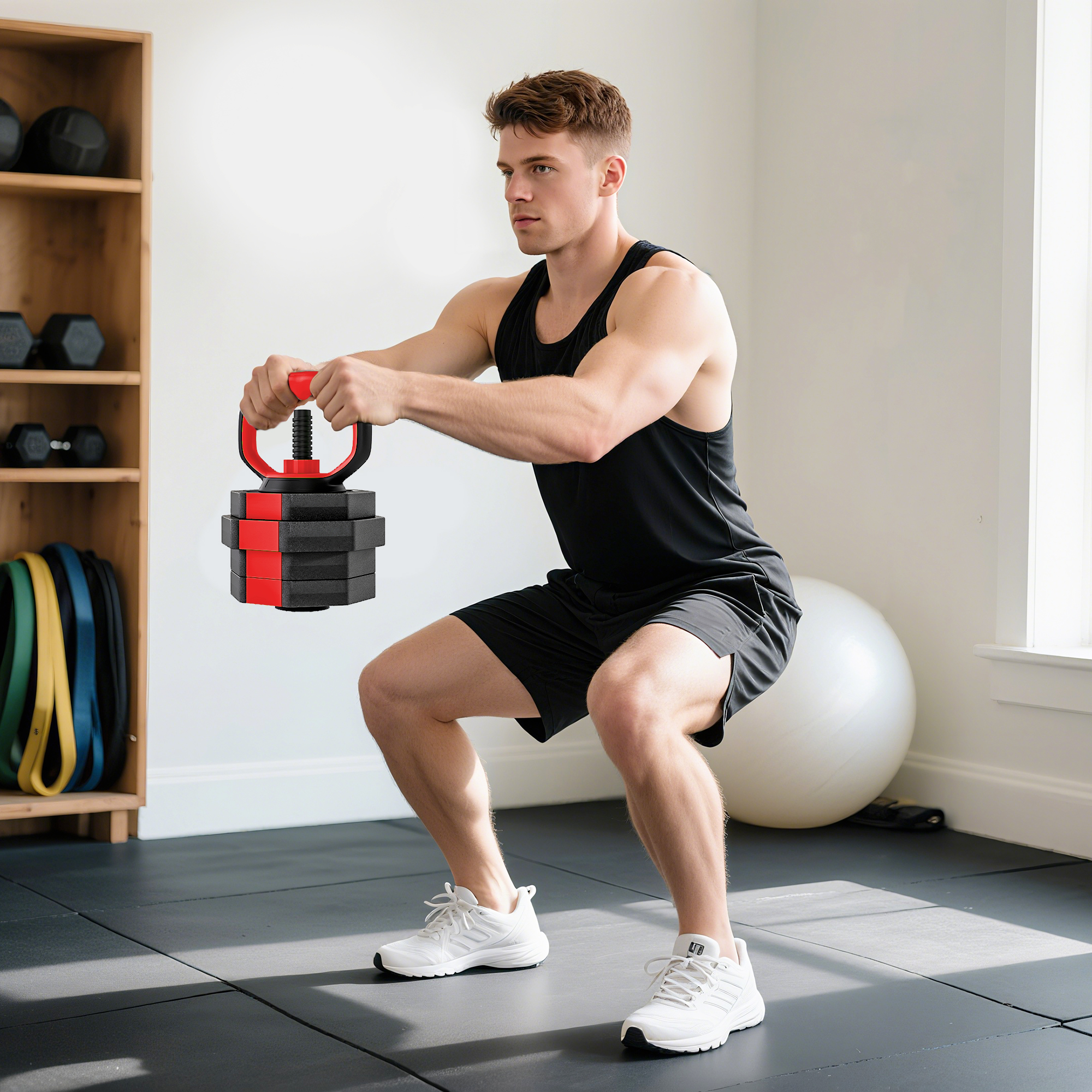 4-in-1 Hantelset Kurzhantel Set Kurzhanteln Langhanteln verstellbar 15 KG für Krafttraining Zuhause