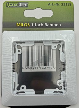 MILOS 1-fach Rahmen, Matt Weiß