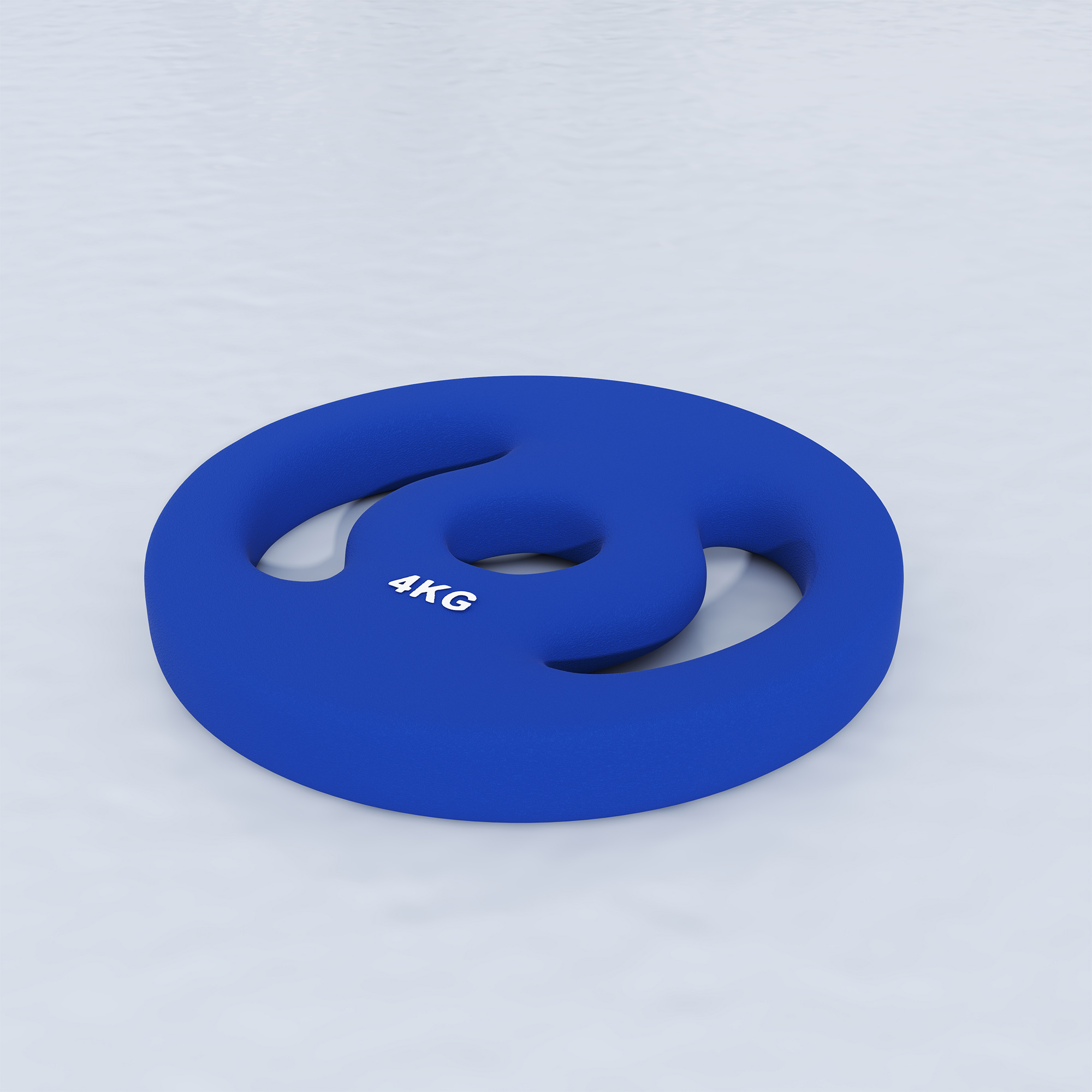2 x 4 kg Gewichtsplatten mit praktischen Handgriffen, Gewichts-Set für Home-Gym, Fitnessstudio, Stärke-Training, Blau