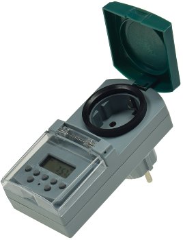 digitale Wochen-Zeitschaltuhr für Außen, 7 Tage, 230V, 1800W