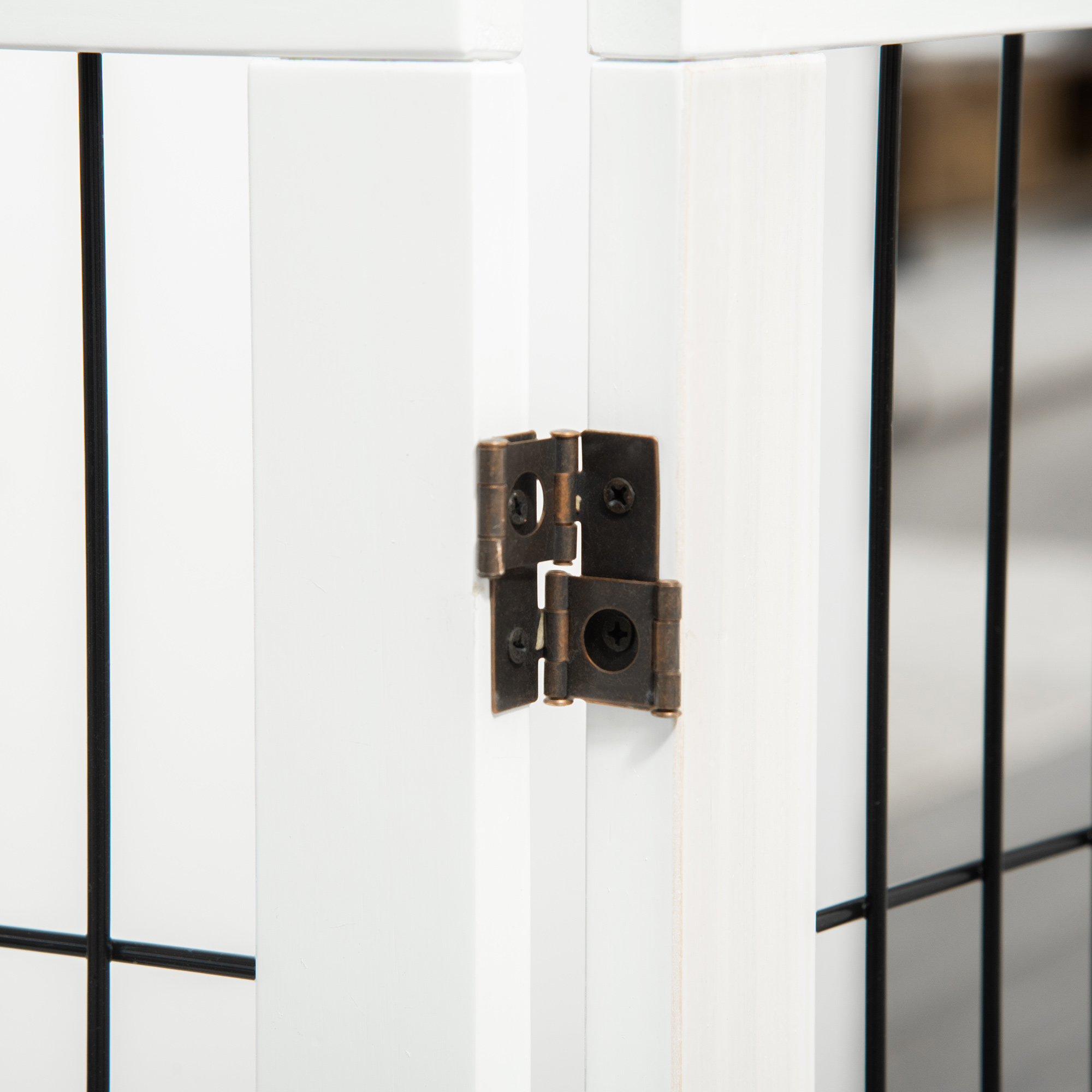 Absperrgitter für Hunde Schutzgitter Hundegitter mit Stützfüßen Treppengitter Hundeabsperrgitter Türschutzgitter für Kamin & Ofen, Kiefernholz Weiß 185 x 36 x 71 cm