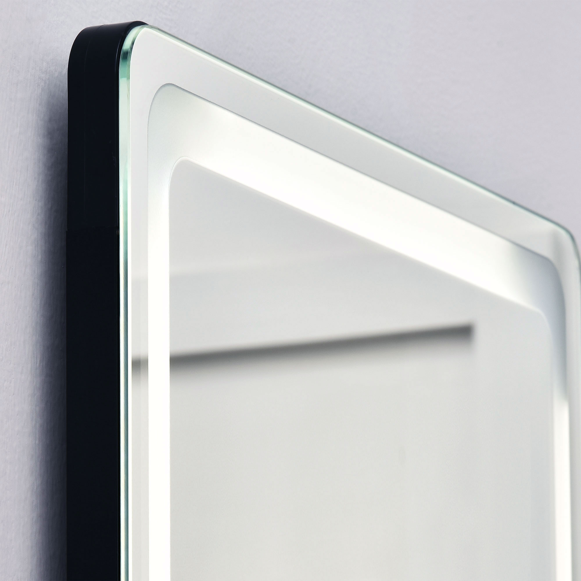 2 in 1 Standspiegel mit LED-Licht, freistehend, Aluminium, einstellbares Licht, 40 cm x 37 cm x 157,5 cm