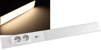 LED Unterbauleuchte "Arusha", weiß, USB A+C PD, 60cm, Licht warmweiß LED Unterbauleuchte "Arusha", weiß, USB A+C PD, 60cm, Licht warmweiß