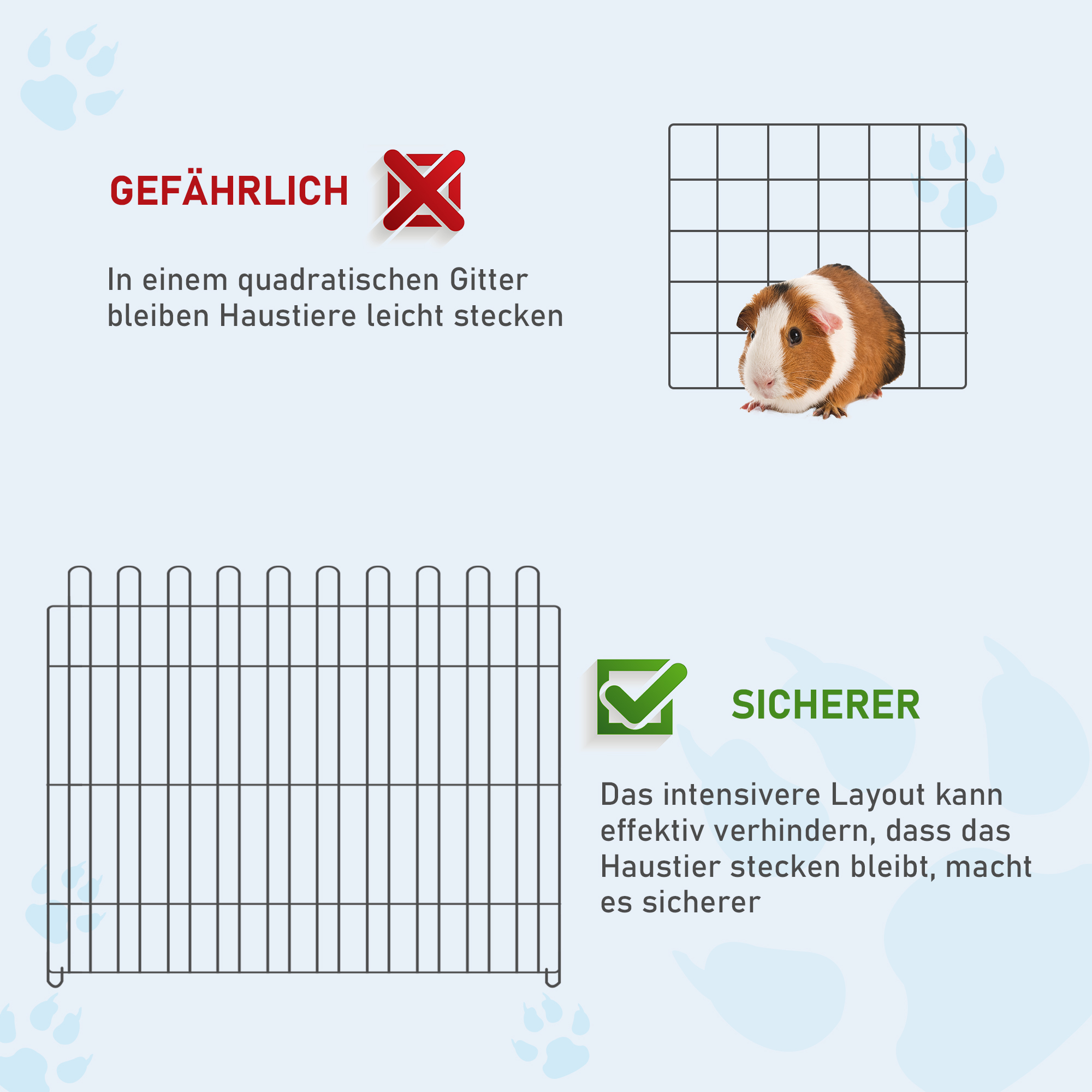 Welpenauslauf Welpenzaun Laufstall Freilaufgehege Welpengitter 5 Maßen (Maße: 71x61cm)