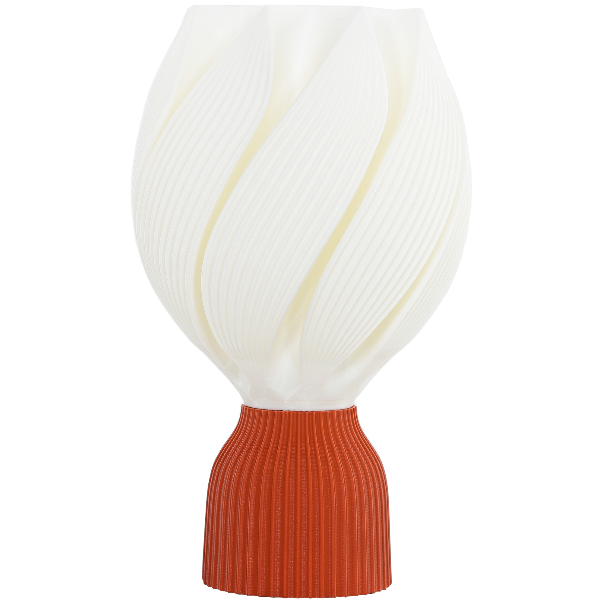 3D-gedruckte Lampe mit Blütenblattformen, Kunststoff, energieeffizient, Weiß 3D-gedruckte Lampe mit Blütenblattformen, Kunststoff, energieeffizient, Weiß