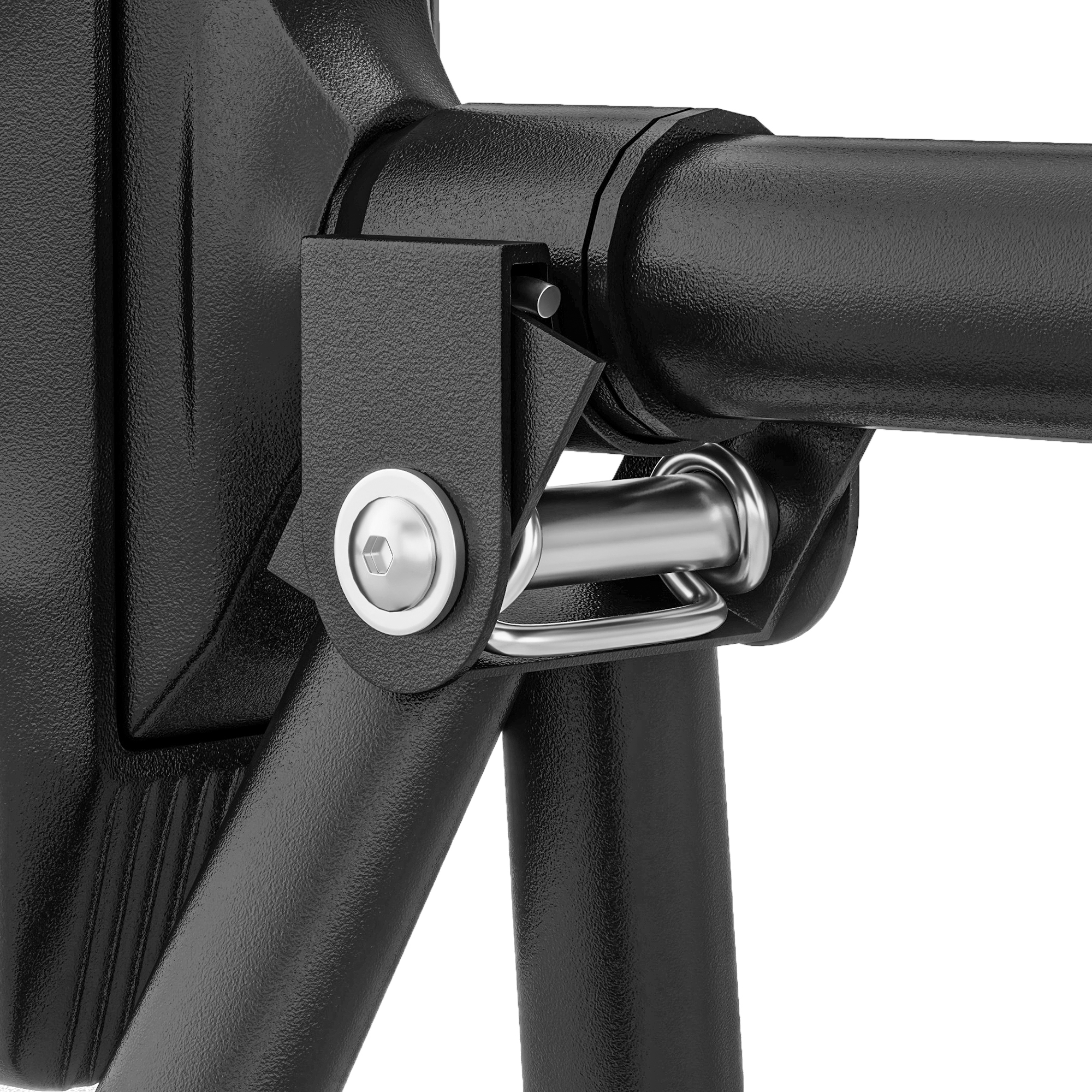 Klimmzugstange, verstellbar 80-110cm, Wasserwaage, 6-Punkt-Unterstützung, Metall, Schwarz/Rot