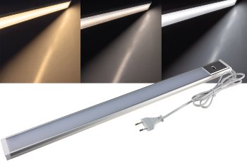 LED Unterbauleuchte "Comprido 600 CCT", 230V, 60cm, IR-Sensor, 3000k - 6500k