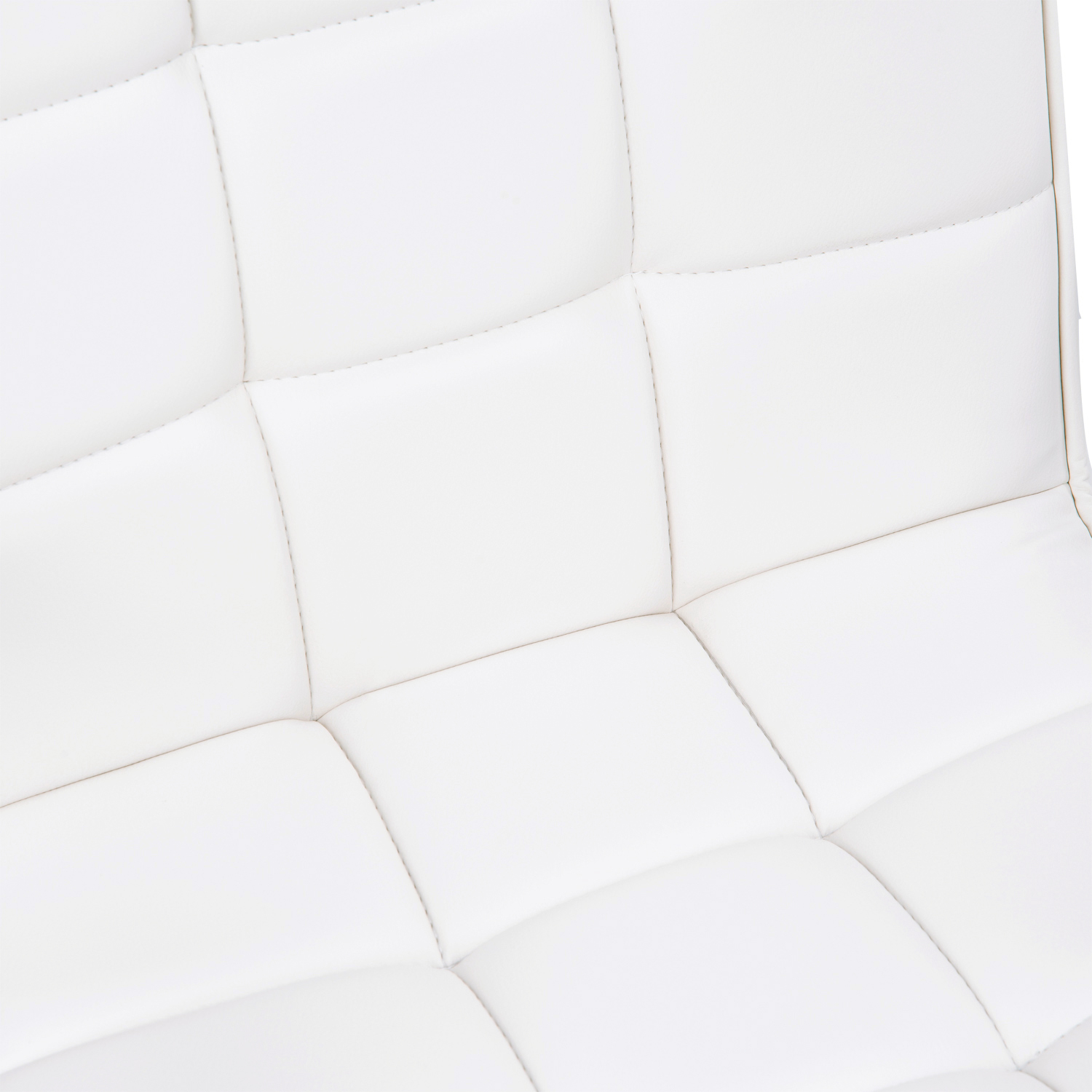 Bürostuhl im Retrodesign, höhenverstellbar, 5 Rollen, 52,5 cm x 54 cm x 99 cm, Weiß