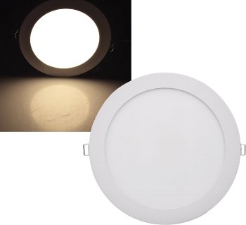 LED Licht-Panel "QCP-22R", Ø 22,5cm, 230V, 18W, 1647 Lumen, 2900K / warmweiß LED Licht-Panel "QCP-22R", Ø 22,5cm, 230V, 18W, 1647 Lumen, 2900K / warmweiß