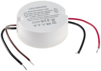 LED-Trafo "CT-36E", 1,0-36W, rund, Ein 220-240V, Aus 12V= Konstantspannung LED-Trafo "CT-36E", 1,0-36W, rund, Ein 220-240V, Aus 12V= Konstantspannung