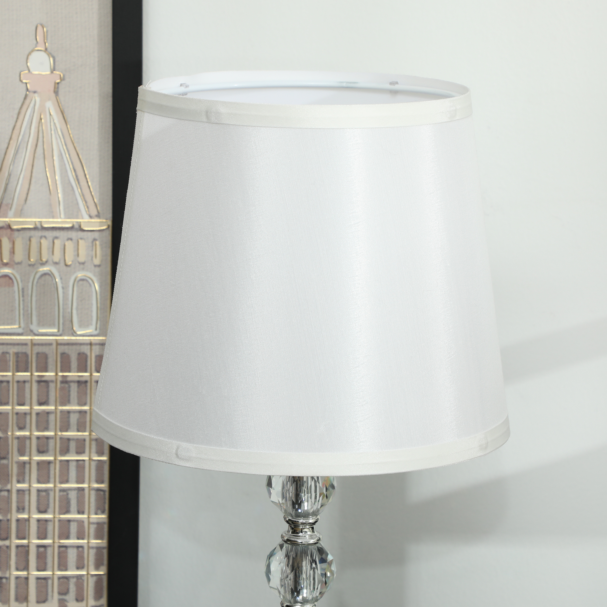 Kristall-Tischleuchte, Touch-Schalter, USB-Ladeanschluss, Ø23x45 cm, Silber