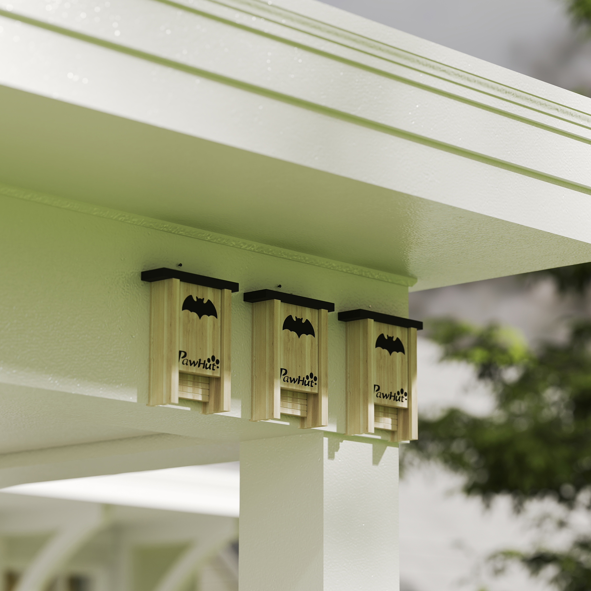 3er-Set Fledermauskasten, Fledermaushäuser für Gärten, Obstplantagen, Bauernhöfe, leichtes Aufhängen, 18 x 6 x 22,5 cm