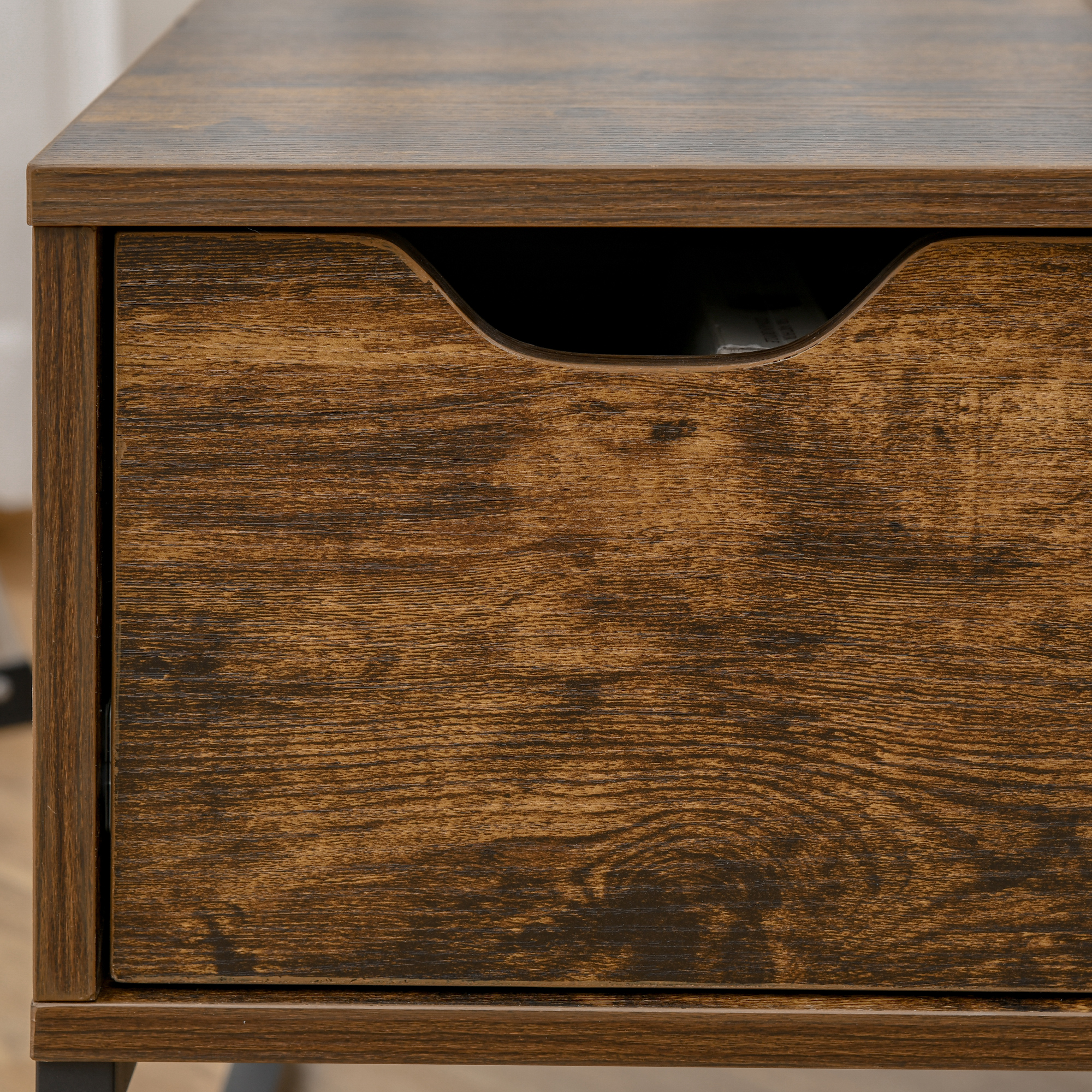 Couchtisch Wohnzimmertisch Kaffeetisch mit Höhenverstellbarer Platte Spanplatte Braun 100 x 60 x 44 cm