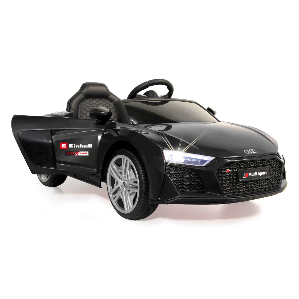 Kinderfahrzeug Audi R8 Spyder schwarz Einhell Power X-Change inkl. Starter Set