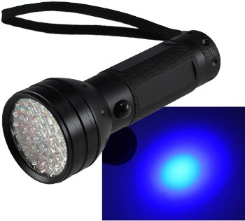 LED-Taschenlampe mit 51 UV LEDs, Schwarzlicht, ØxL 55x145mm LED-Taschenlampe mit 51 UV LEDs, Schwarzlicht, ØxL 55x145mm