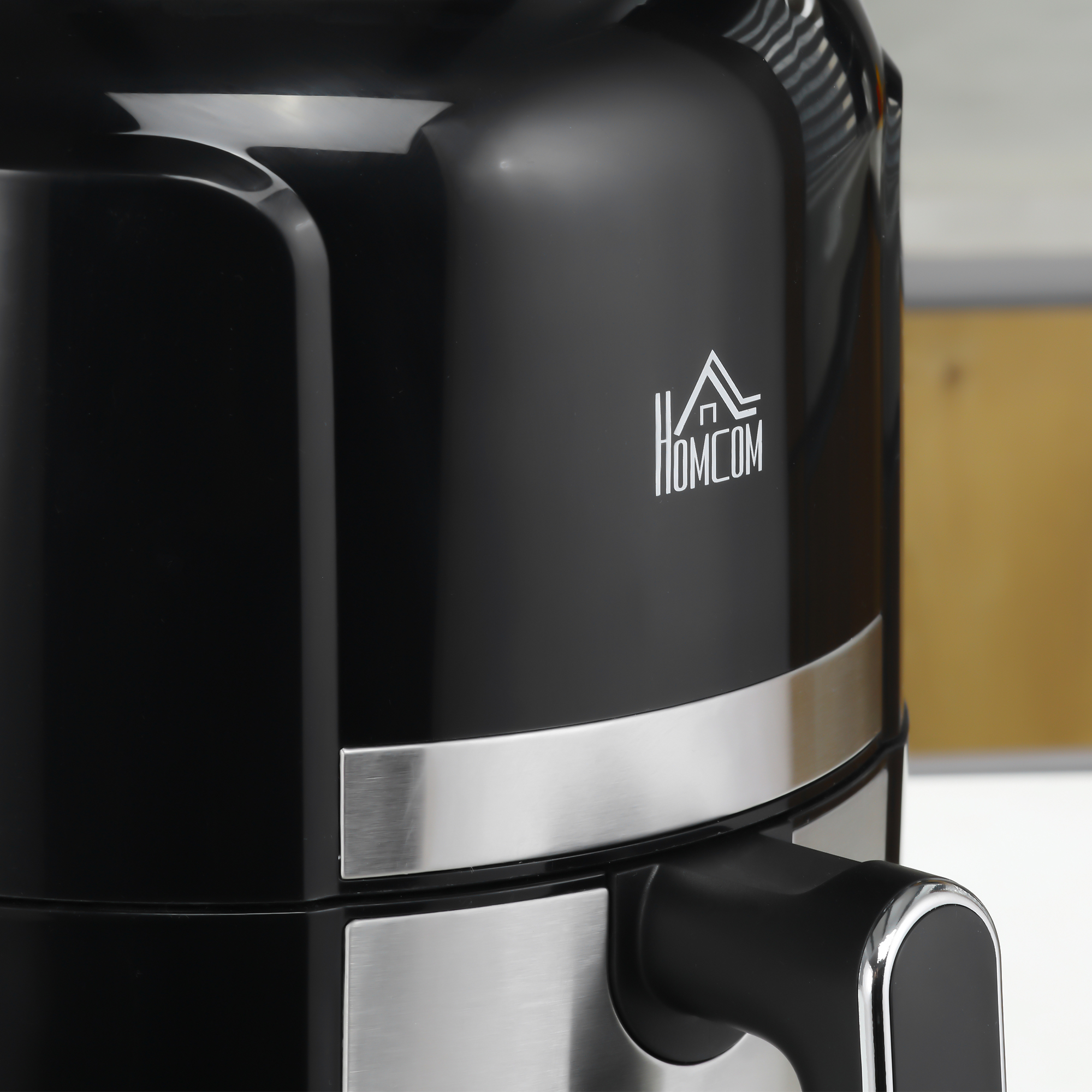 Heißluftfritteuse 4L, 12 Programme, 80-200° C Temperatur, Antihaftbeschichtung, Schwarz