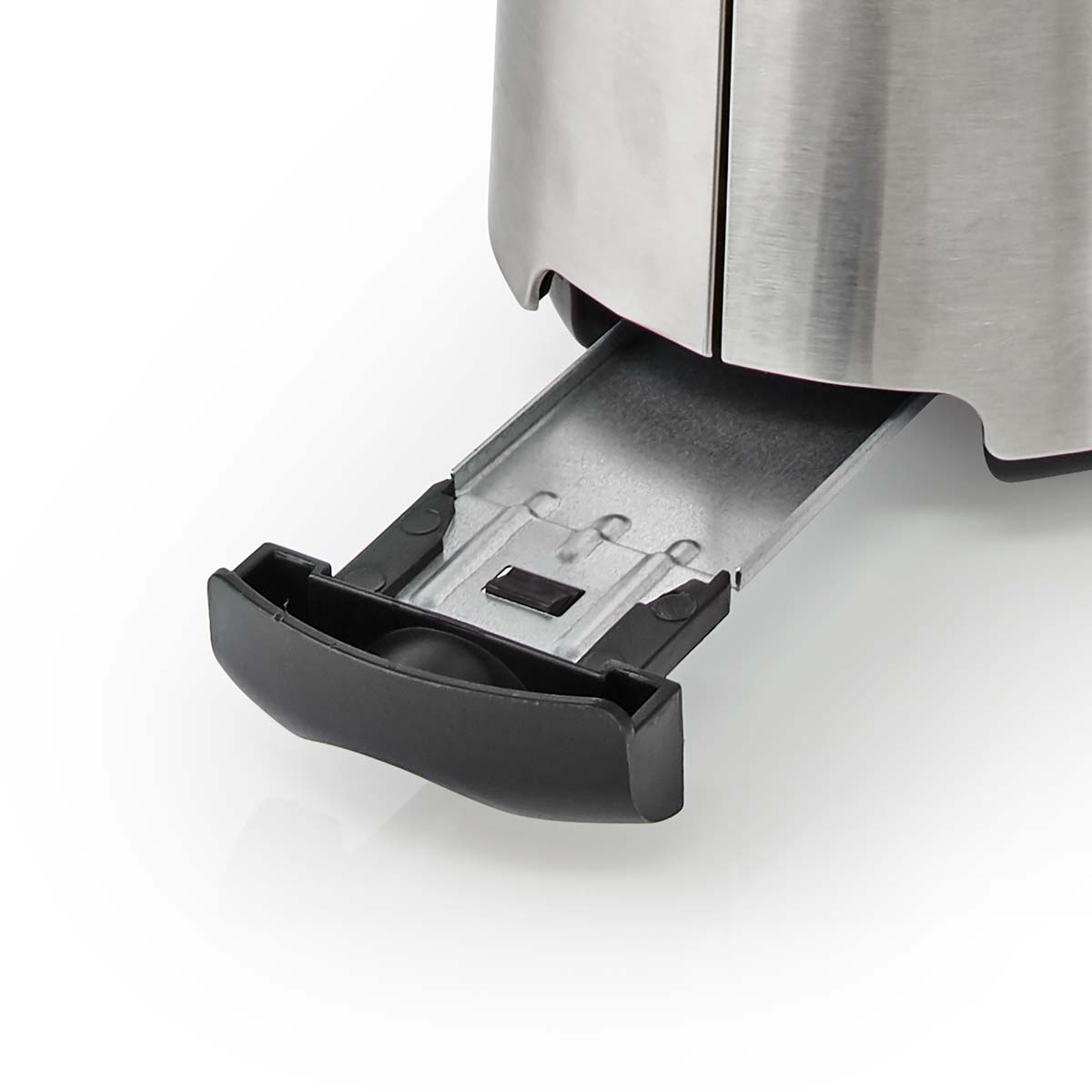 Toaster | Edelstahl Serie | 2 Brotscheiben | 1 Langer Schlitz | Bräunungsstufen: 6 | Auftaufunktion | Brötchenaufsatz | Aluminium