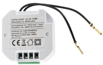 Funk-Empfänger WS für "Pilota Casa", max. 2300W, ERGÄNZT einen Schalter