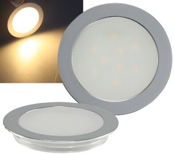 LED Einbauleuchte "EBL Slim WW", IP67,1W, 50lm, Alu matt, warmweiß, Ø55mm LED Einbauleuchte "EBL Slim WW", IP67,1W, 50lm, Alu matt, warmweiß, Ø55mm