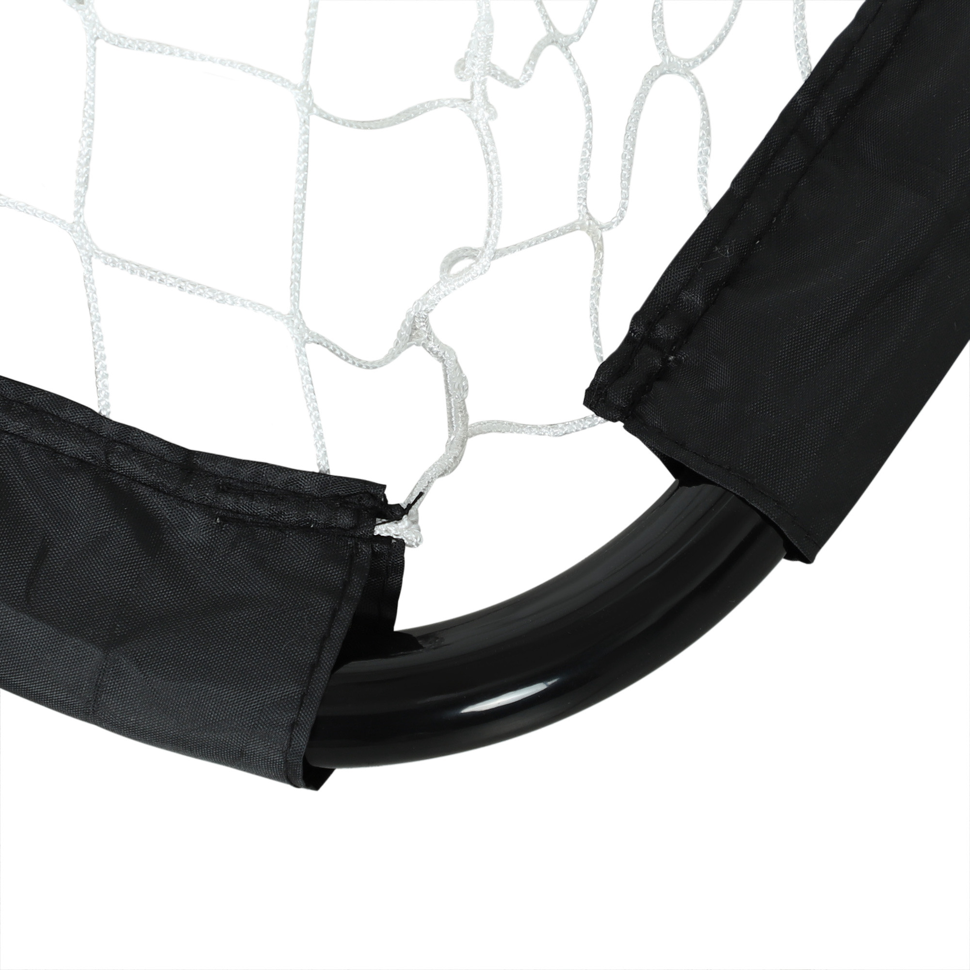 Fußballtor-Set, 2 klappbare Minitore, Metallrahmen, inkl. Werkzeug, 90 x 36 x 60 cm, Schwarz