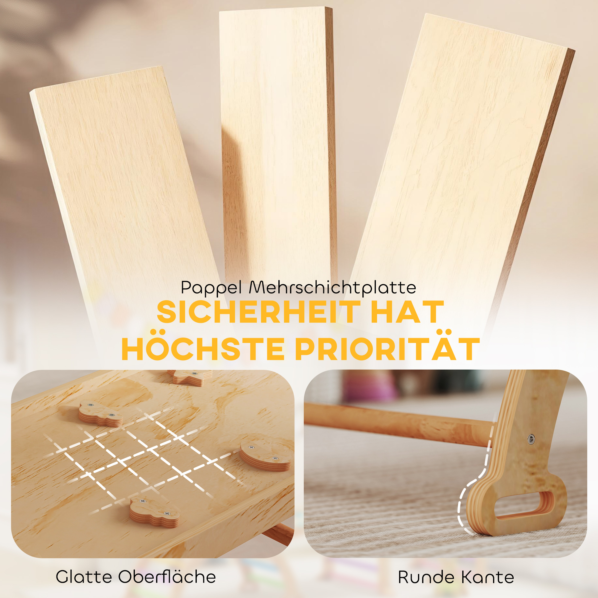 9-in-1 Indoor-Klettergerüst, Rampe, Rutsche, Leiter, Schreibtafel, für Kleinkinder, Holz