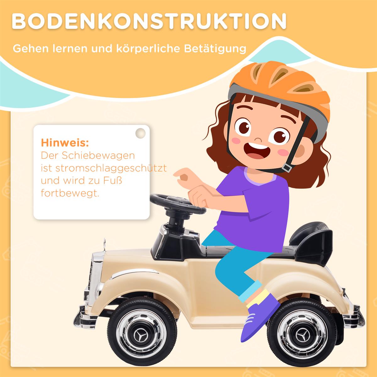 Rutscher Kinderauto Mercedes Benz Design 300 S Design, Beige